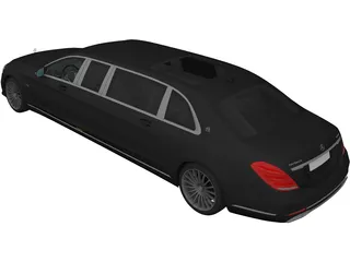 Mercedes-Maybach S650 Pullman (2019) 3D Model preview