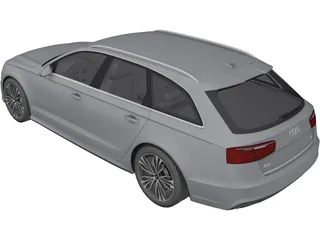 Audi A6 Avant (2015) 3D Model preview