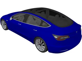 Tesla Model 3 (2020) 3D Model preview