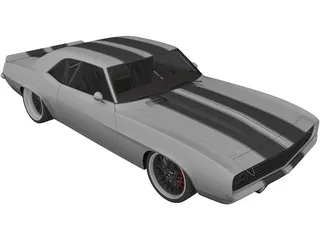 Chevrolet Camaro SS RS (1969) 3D Model preview