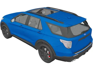 Ford Explorer ST (2020) 3D Model preview