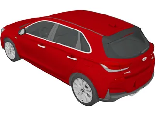 Hyundai i30 (2019) 3D Model preview