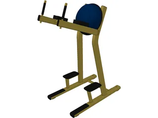 Leg Raise Machine 3D Model preview
