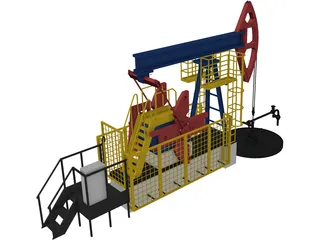 Arctic Oil Station 3D Model preview