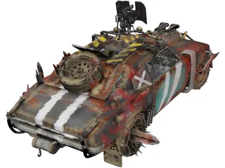 Zombie Car 3D Model preview