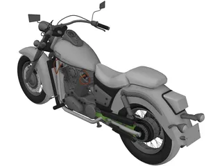 Honda VT400 Shadow 3D Model preview