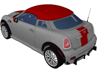 Mini Cooper S Coupe (2012) 3D Model preview