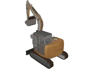 CASE CX80C Midi Excavator 3D Model preview
