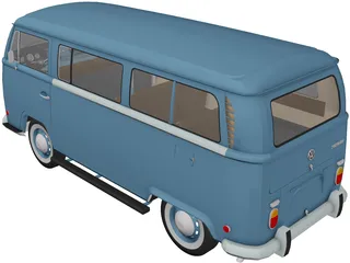 Volkswagen Kombi (1970) 3D Model preview