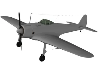 Nakajima Ki-43 Hayabusa 3D Model preview