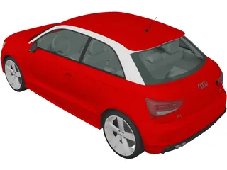 Audi A1 (2010) 3D Model preview