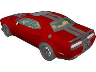 Dodge Challenger SRT Hellcat WideBody (2018) 3D Model preview