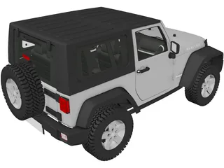 Jeep Wrangler Rubicon (2013) 3D Model preview