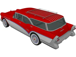 Buick Century Caballero Wagon (1957) 3D Model preview