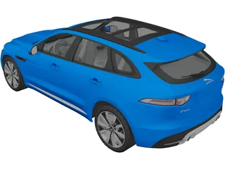Jaguar F-Pace S (2017) 3D Model preview