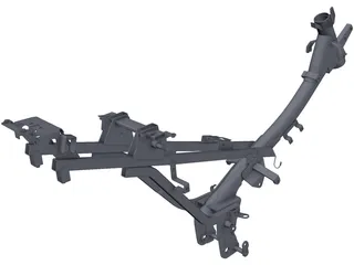 Chassis Motorcycle 3D Model preview