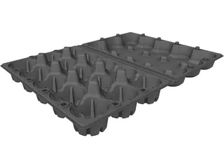Egg Packaging 3D Model preview