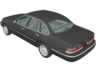 Ford Crown Victoria (1995) 3D Model preview