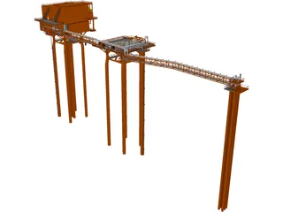 Oil Platform 3D Model preview