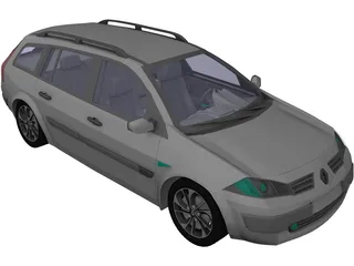 Renault Megane II (2009) 3D Model preview