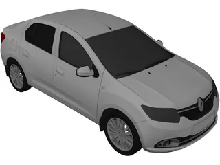 Renault Logan (2016) 3D Model preview