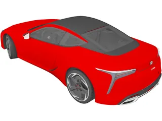 Lexus LC500h 3D Model preview