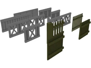 Fences Collection 3D Model preview