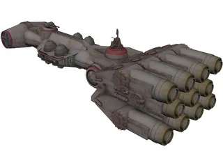 Star Wars Corvette 3D Model preview