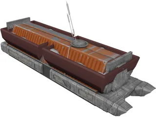 Freight Train 3D Model preview
