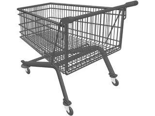 Shopping Cart 3D Model preview