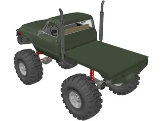 Chevrolet 4x4 Green Machine Pickup (1960) 3D Model preview