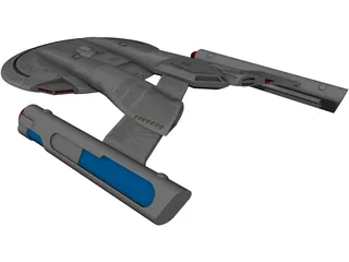Star Trek Akira Class 3D Model preview