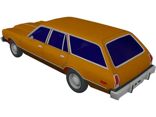 Plymouth Volare Wagon (1977) 3D Model preview