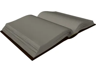 Open Book 3D Model preview