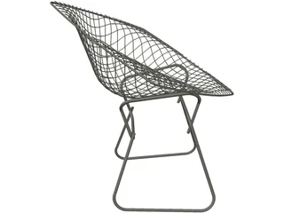 Bertoia Diamond Lounge Chair 3D Model preview