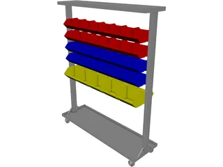 Parts Bin 3D Model preview