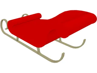 Christmas Sledge 3D Model preview