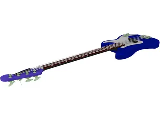 Bass Guitar 3D Model preview