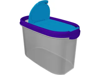 Tupperware Box 3D Model preview