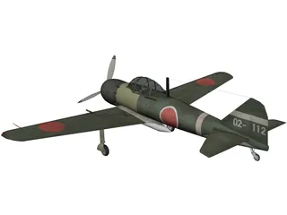 Mitsubishi A6M Zero 3D Model preview
