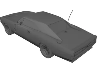 Dodge Charger (1969) 3D Model preview