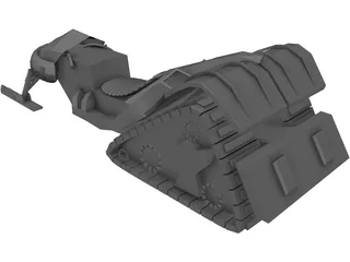 Snowmobile Concept 3D Model preview