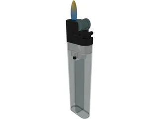 Plastic Lighter 3D Model preview