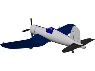 F4U Corsair 3D Model preview