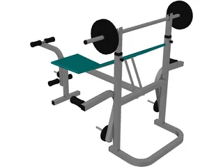 Bench Press 3D Model preview