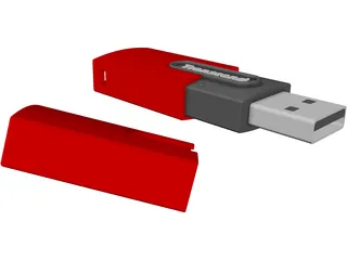 Transcend USB Memory Stick 3D Model preview