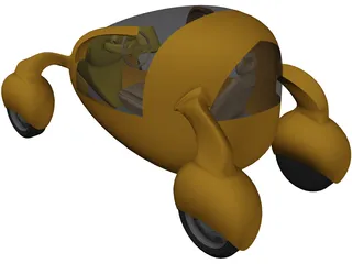Electric Bubble Car 3D Model preview