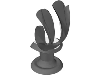 Hand Chair 3D Model preview