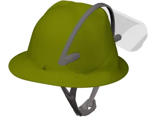 Helmet Fireman 3D Model preview