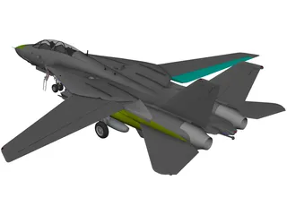 F-14A Tomcat 3D Model preview